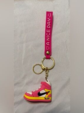 Nike Pink 'A Nice Day' Sneaker Keychain